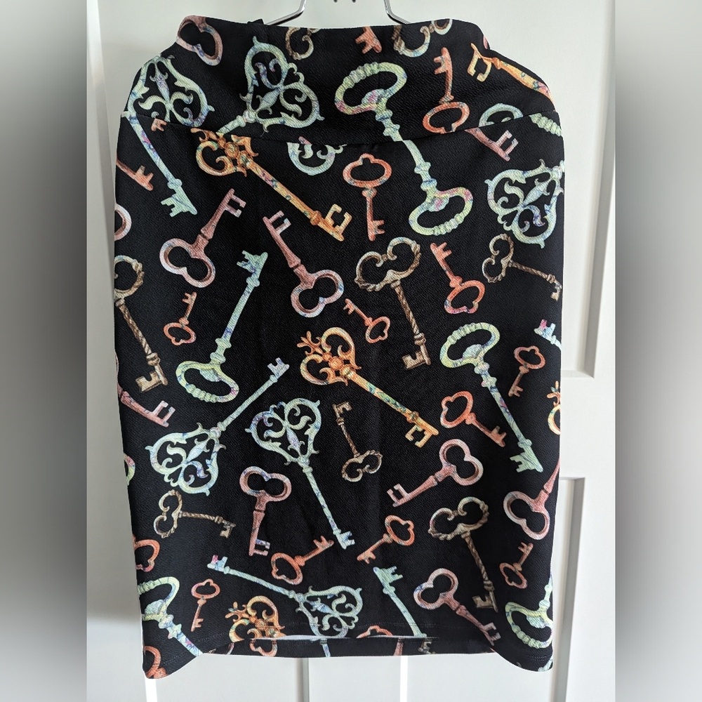 LuLaRoe Cassie Skirt key print XL